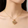 Colar com Pingente de Coração Irregular com Microincrustação de Diamante, Venda Quente Transfronteiriça, Joia de Corrente para Clavícula de Moda de Luxo Leve