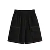 26 Verano Nuevo Estilo Talla Grande Sueltos Pierna Ancha Pantalones de Cinco Puntos para Mujeres de Talla Grande, Adelgazantes Elásticos Casuales de Cintura Alta Extra Grandes de Longitud Media