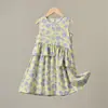 Vestido de Rayón para Niños Listo para Usar, Lavable, No Encoge, Vestido de Algodón sin Mangas de Cuello Redondo para Niñas, Ropa de Verano para Niños Mayores