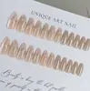 Uñas Postizas Brillantes Largas con Forma de Almendra y Hoja Venta al por Mayor Exportación Transfronteriza Fuente de Suministro Exclusiva con Certificación Europea y Americana