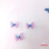 Mariposa de Doble Capa de 2 cm con Diamante, Mariposa de Malla de Tul Estéreo de Doble Capa para Decoración DIY de Uñas, Belleza Facial.