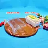 Caja de embalaje para sándwich individual/doble rollo de pollo para sándwich alimentos horneados de grado alimenticio caja de embalaje desechable al por mayor