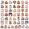 50 adesivos de diário de gato de compra direta transfronteiriça, adesivos fofos com tema de gato para planners, copos de água e decoração de mesa, feitos de material PP