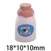 Botella de leche de simulación 3D estéreo accesorios para joyería de resina DIY llavero de pegamento de crema material para casa de muñecas