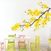 Galho de Flor de Ameixa Amarela Adesivos de Parede Autoadesivos Ins Sala de Estar Quarto Fundo de Quarto Adesivo Decorativo BR0580F