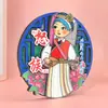 Imanes para Refrigerador del Grupo Étnico Nuo Madera Tendencia Nacional Decoración de Refrigerador de Yunnan Pegatinas Magnéticas Souvenirs de Estilo Nacional Recuerdos Culturales y Creativos