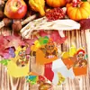 KZ135 Nuevo Producto de Amazon para Comercio Exterior: Pavo Colorido de Acción de Gracias Fiesta Festiva Regalo Dulce Caja de Papel 3D