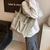 Bolsa de grande capacidade Bolsa de lona à prova d'água feminina Bolsa transversal feminina Estilo coreano Casual Classe de estudantes universitários Bolsa de múmia portátil