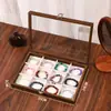 Caixa de Joias Cristalina à Prova de Poeira com Tampa, Organizador de Pulseiras e Scrunchies, Caixa de Armazenamento com Divisórias para Joias e Colecionáveis