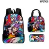 Set de Tres Piezas para Niños con Temática de Película Transfronteriza 3D: Mochila, Lonchera y Estuche