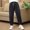 Calças para Meninas para Outono e Inverno, Forradas com Fleece, Espessas, Soltas de Pernas Largas, Combinando Pai-Filho, de Veludo Cotelê, Quentes, Casuais, Longas para Crianças