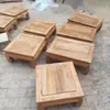 Frete Grátis Mesa Tatami Pequena de Madeira de Ulmeiro Velha, Mesa de Centro Minimalista Estilo Zen, Mesa Baixa de Chá para Casa em Madeira Maciça para Janela de Canto, Mesa Tatami