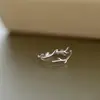 Anillo de cornamenta personalidad femenina un ciervo te tiene celebridad en línea diseño nicho ajustable coreano simple dedo índice anillo de cola abierta