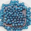 8-10mm Incrivelmente Bonitas Contas de Vidro com Rachaduras de Gelo em Combinação de Cores Estilo Americano Contas Soltas Contas Redondas Acessórios para Pulseiras DIY