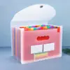 Bolsa Sanfonada Xadrez Preta Nova A4 Transfronteiriça Dobrável Grande Capacidade Cordão de PP Selagem Três Lados Bolsa Sanfonada Arco-Íris Vertical