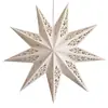 Lámpara Decorativa de Estrella de Papel Navideña Nórdica para Bodas, Festivales, Centros Comerciales, Bares, Escaparates, de 7 Puntas, de 9 Puntas, Estrella Hueca, 45 cm