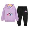 Conjunto de Sudadera y Pantalón de Chándal para Niños de Dos Piezas Ropa de Otoño 2024 Primavera y Otoño Nueva Ropa para Niños Traje con Sudadera con Capucha para Niñas Venta al por Mayor