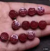 Accesorios del zodiaco con alto contenido de cinabrio, arena púrpura dorada natural, dijes redondos del zodiaco para joyería DIY, cuentas sueltas para colgar
