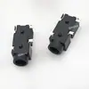Soquete de fone de ouvido de 3,5 mm PJ-327C com peça traseira de metal, soquete de áudio e vídeo de três seções e canal duplo