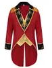 Manzhixin Natal Estilo Europeu e Americano Roupas Medievais Retro Gola Alta Fantasia de Performance de Circo Punk Militar Bateria Roupa para Homens