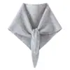 Cachecol pequeno de cashmere para outono e inverno para mulheres, cachecol triangular, amigo da pele, protege o pescoço, aquecedor de pescoço de tricô quente, gola falsa versátil