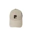 Gorra de Béisbol Bordada con Letra P Estilo Coreano para Mujer, Parte Superior Suave, Gorra Casual Versátil Lavada Que Hace que la Cara Parezca Más Pequeña, Gorra de Pico, Sombrero de Sol para Parejas