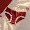 Año de nacimiento ropa interior de algodón rojo para mujer sin costuras cepillada de cintura media transpirable grafeno 5A entrepierna antibacteriana calzones para mujer