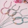 Festival de Medio Otoño Nudo de Flor de Durazno Pulsera Semi-Terminada DIY Tejido a Mano Pulsera Accesorios de Joyería con Hilo de Cuentas al por Mayor