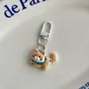 Chaveiro de gatinho estilo grafite, pingente fofo de casal em desenho animado, acessório para bolsa de estudante, decoração de cachorro e gato