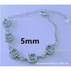 Plata S925 Soporte Vacío Pulsera de Cobre Blanco Puro Soporte Vacío Chapado en Platino Procesamiento de Incrustación de Piedras Preciosas Fábrica DIY Leidezhu