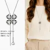 Cadena para Suéter de Collar Largo Geométrico, Accesorio de Lujo de Alta Gama, Versátil y de Moda, Colgante de Perla para Otoño e Invierno