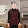 Chaleco de otoño e invierno de la abuela, chaleco para mujeres mayores, chaleco tradicional chino de alta gama talla grande para señora de 70 años, chaleco cálido