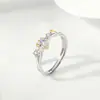 Anéis de Casal Original Céu Estrelado O Pequeno Príncipe, Prata Pura, Design Único, Anéis de Estrela de Desenho Animado, Presente de Dia dos Namorados