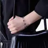 Pulsera de Cuentas Plateadas Nueva de Principios de Primavera Cadena para Clavícula Simple Francesa Todo Fósforo Juego de Joyería con Cuentas Cúbicas de Doble Hilo