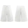 2025 Nuevos Jeans Blancos Puros Originales para Hombre Talla Grande para Hombre y Mujer Pierna Ancha Scimitar Cropped Por Encima de la Rodilla Verano