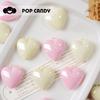 DIY batido de amor llavero blanco rosa accesorios de joyería material de cuentas hecho a mano colgante bolsa colgante con forma de corazón