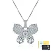 Fornecimento Exclusivo Transfronteiriço de Colar Borboleta em Prata S925 com Moissanita, Design Totalmente Cravejado, Item Popular de Comércio Exterior, Suporta Lote Misto Dropshipping