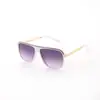 Gafas de Sol de Moda para Niños con Lentes Reflectantes de Mercurio de Colores, Estilo Aviador Versátil Casual con Personalidad Estilo Hong Kong