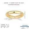 Regalo de Graduación Gypsophila Estilo Ins Joyería Inspirada en Chanel Chapado Electrolítico de Plata 925 Oro de 18 Quilates Color D Moissanita Anillo para Mujer Joyería