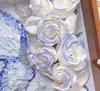 Marco de fotos de rosas con textura de mariposa hecho a mano, hecho a mano, para decorar bolsas, regalo de mesa para novia.