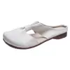 Chinelos meia Baotou femininos 2024 primavera novo casual mãe sapatos femininos sapatos femininos baixos
