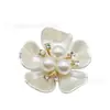 Concha de pérola artificial flor de cinco pétalas coração de flor de liga faça você mesmo grampo de cabelo antigo Joias Artesanato material decorativo acessórios