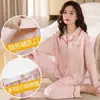 Pijama de Maternidade de Algodão Puro para Primavera e Outono, Manga Longa, para Amamentação, Todo em Algodão, Roupa Pós-Parto para Amamentar, Conjunto de Duas Peças para Casa