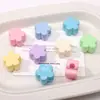 Contas de Coração com Furo Grande Estrela de Cinco Pontas Flor Acrílico DIY Pingente de Bolsa Acessórios de Letra Material para Chaveiro