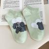 Calcetines Lindos Antideslizantes Anticaídas de Silicona para Mujer Calcetines de Barco de Malla Fina de Verano Calcetines Invisibles de Boca Baja Calcetines de Dibujos Animados Desodorantes