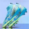 C Transfronteriza. Zapatos de Fútbol de Caña Alta Ronaldo para Hombre, Zapatos de Entrenamiento Multitacos para Mujer, Zapatos de Competición con Tacos Largos para Césped de Campus Estudiantil