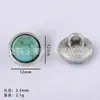 Venta Caliente Transfronteriza de Amazon Botones Turquesa Retro Aleación Accesorios para Joyería DIY Botones de Flor Accesorios para Ropa