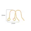 Retención de color 14K/18K paquete oro plata gruesa platino accesorios gancho para la oreja hechos a mano aretes diy joyería para la oreja materiales hechos a mano