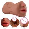 Espíritu de Zorro Canal de Tres Agujeros Color Café Moldeado por Inyección Taza de Avión Masturbación Masculina Juguete Sexual para Adultos Dispositivo de Sexo Oral
