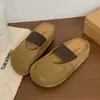Medias zapatillas de verano con cuña estilo Birkenstock, nuevo modelo 2026, para usar afuera con faldas, sin cordones, corte bajo, sandalias casuales